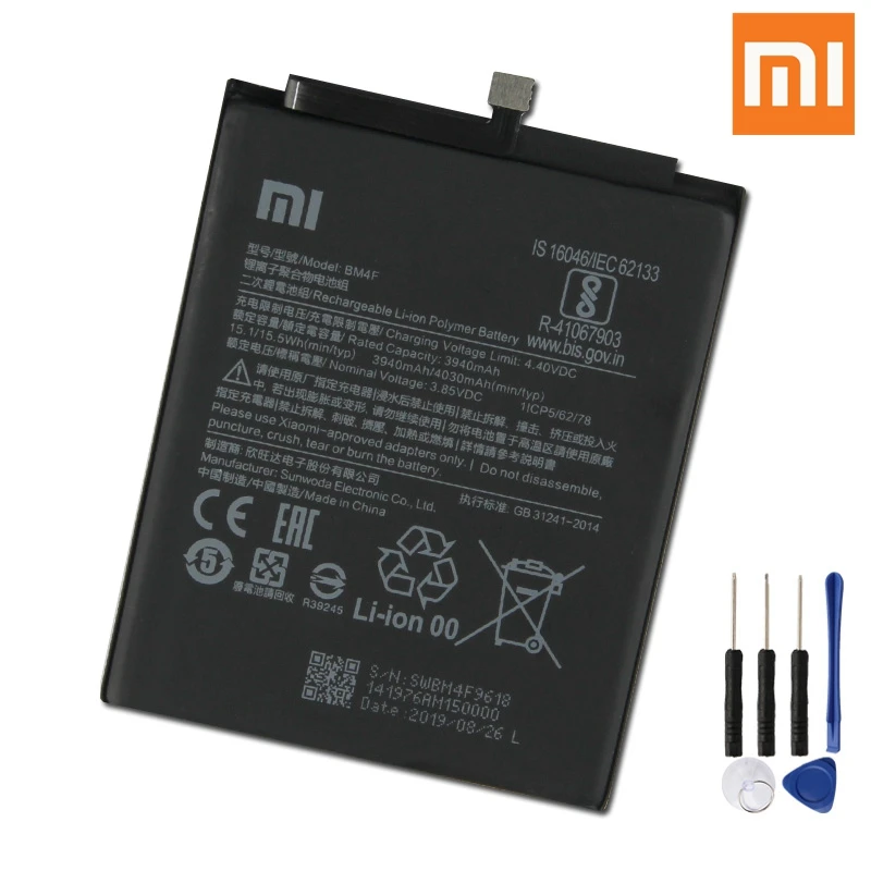 

Xiao Mi Original BM4F Battery For Xiaomi Mi CC9 CC9e CC9 e BM4F Genuine Replacement Phone Battery 4030mAh With Free Tools