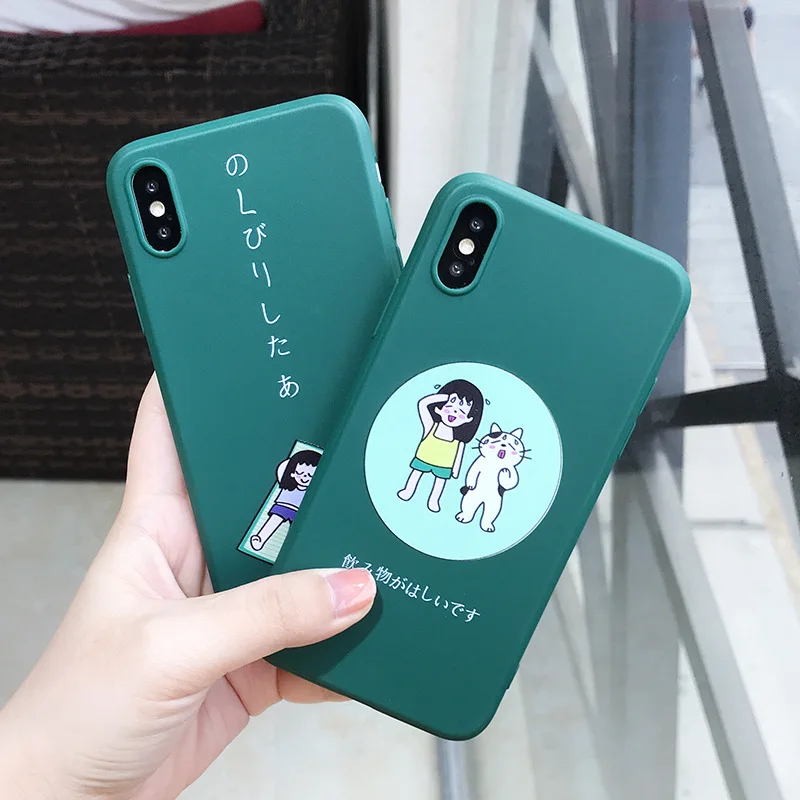 Чехол для телефона kawaii Japan iphone 7 милый мультяшный чехол с котом xs max xr x 8 6s 6 plus
