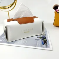 Leather Tissue Box Car Toilet Pumping Box Home Living Room Decoration Bedroom Kitchen Desktop Nordic Large Storage Box Wholesale 1