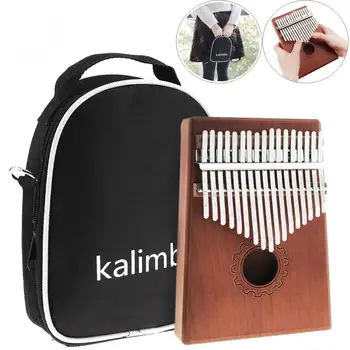 

17 Key Kalimba Single Board Mahogany Thumb Piano Set Mbira Mini Keyboard Instrument with Bag Complete Accessories Thumb Piano