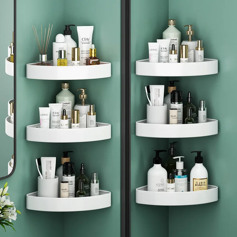 Bathroom Shelf Organizer Shower Storage Rack Black Corner Wall Mounted