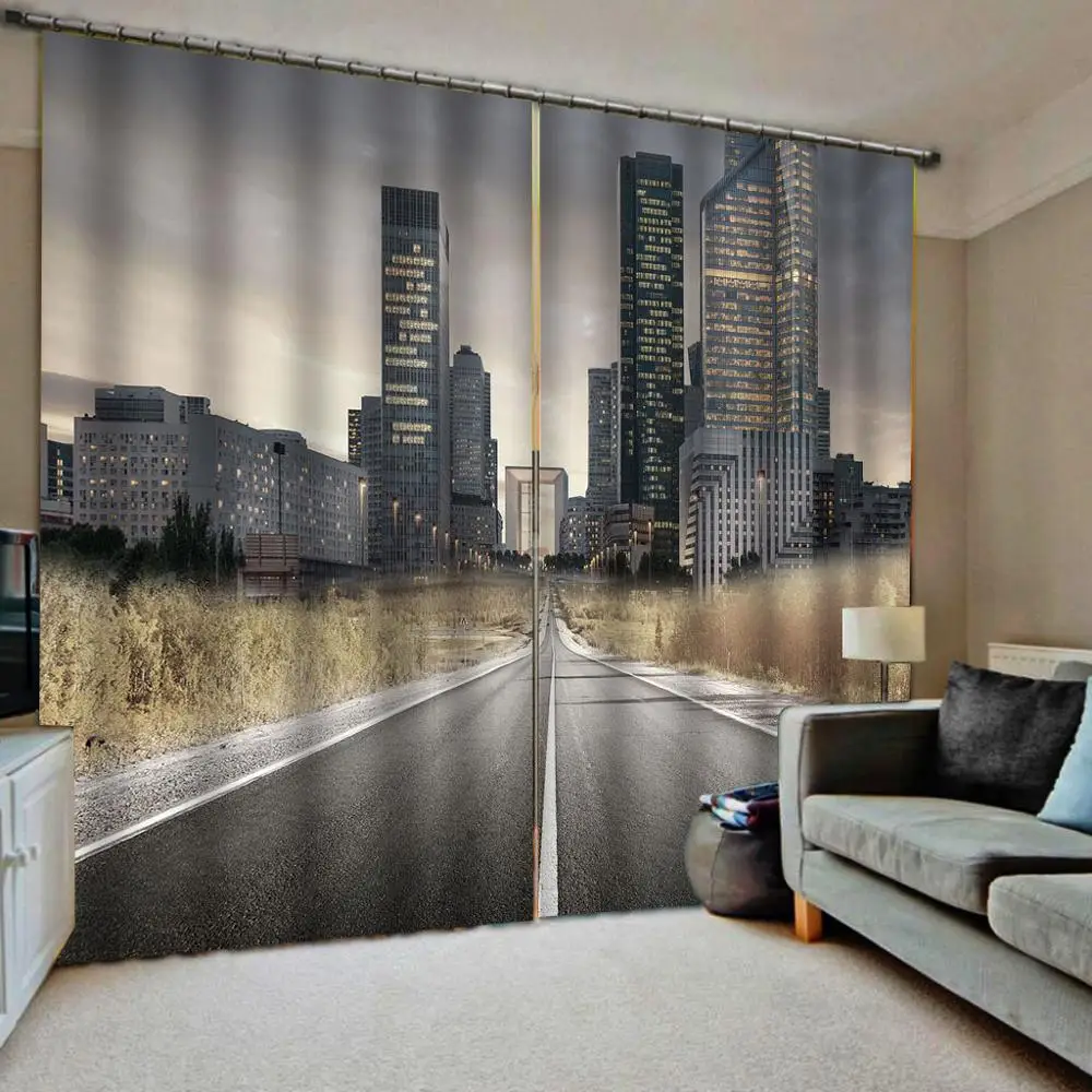 Window Treatments 3D Living Room Curtains Luxury Sheer For Bedroom Building Photo Prited Drapes | Дом и сад