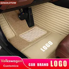 Custom car floor mats for Volkswagen vw passat polo golf tiguan jetta touran touareg bora Sagitar Magotan Teramont styling 3D