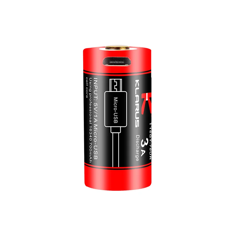 KLARUS - Pile CR123A rechargeable MICRO USB