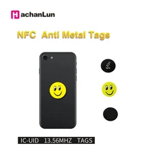 5/10 adet NFC 13.56Mhz S50 yazılabilir IC UID Anti Metal girişim karikatür etiketleri çıkartmalar anahtar kartı etiketi RFID NFC fotokopi