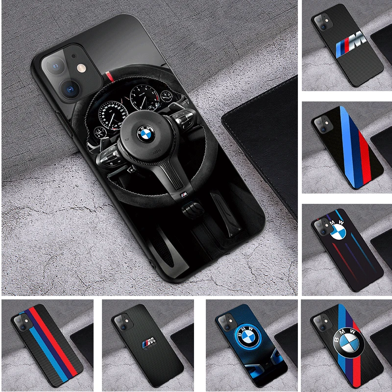 Mobile TPU Soft Silicone Phone Case for iPhone 5 5s 6 6s 7 8 iPhone 6 6s 7 8 Plus Cover BMW