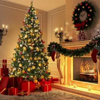 

1.8m Artificial Christmas Trees With LED String Light Navidad Trees With EU Plug Christmas Tree Home Decorations Navidad 2020