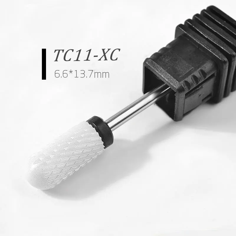 1 шт. керамические 3/3" сверла для дизайна ногтей 23 Типа Фрезы для маникюра, пилка для электрического устройства, аксессуары для станка, инструмент для снятия заусенцев - Цвет: TC11-XC