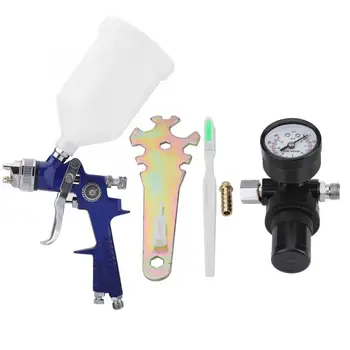 

1.4mm Nozzle 600CC 2.5-3.5 bar Car Gravity Feed HVLP Air Paint Spray Gun with Regulator Car Paint Spray Gun Tools