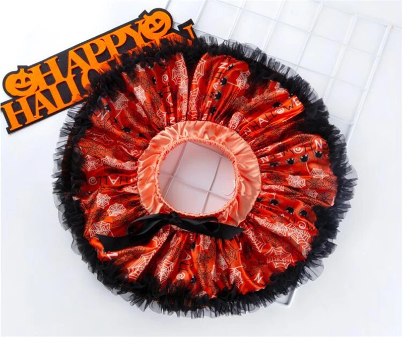 Baby Girl Pumpkin Halloween Clothes Sets Long Sleeve Romper And Tutu SKirt Infnat Winter Funny Clothes Baby Halloween Festival