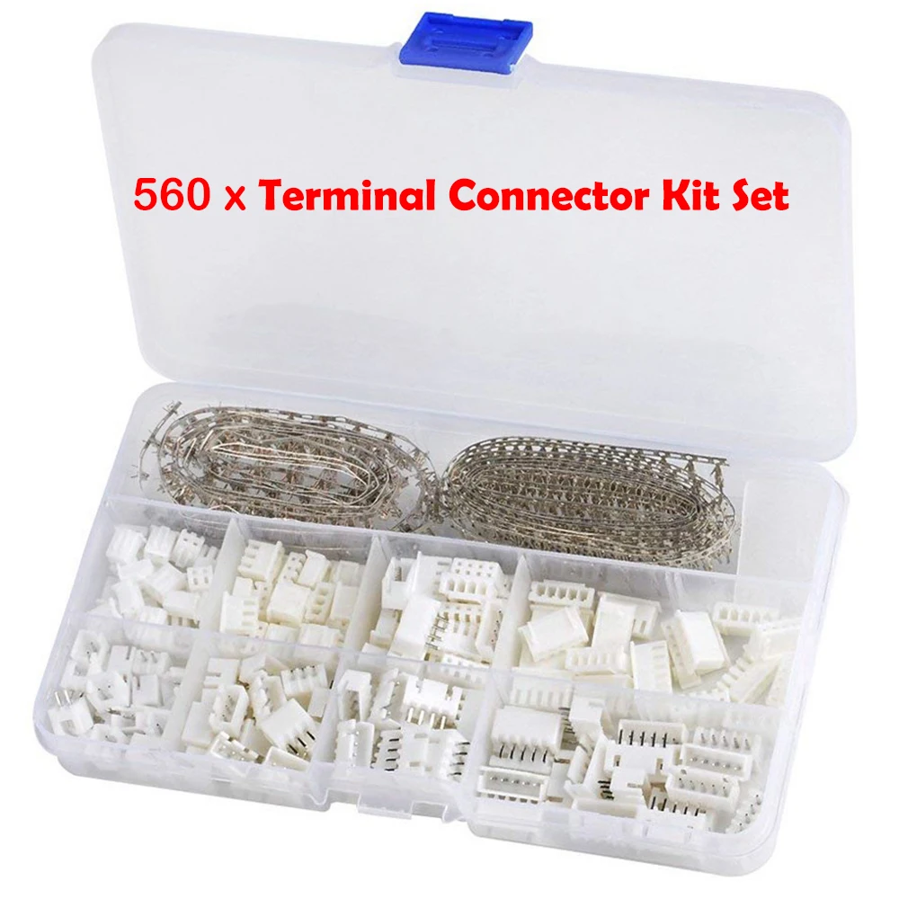 

560Pcs XH 2.54mm 2p 3p 4p 5pin Pitch Terminal Kit Housing Header Wire Connectors Adaptor XH DIY Kits Battery Charging Cable