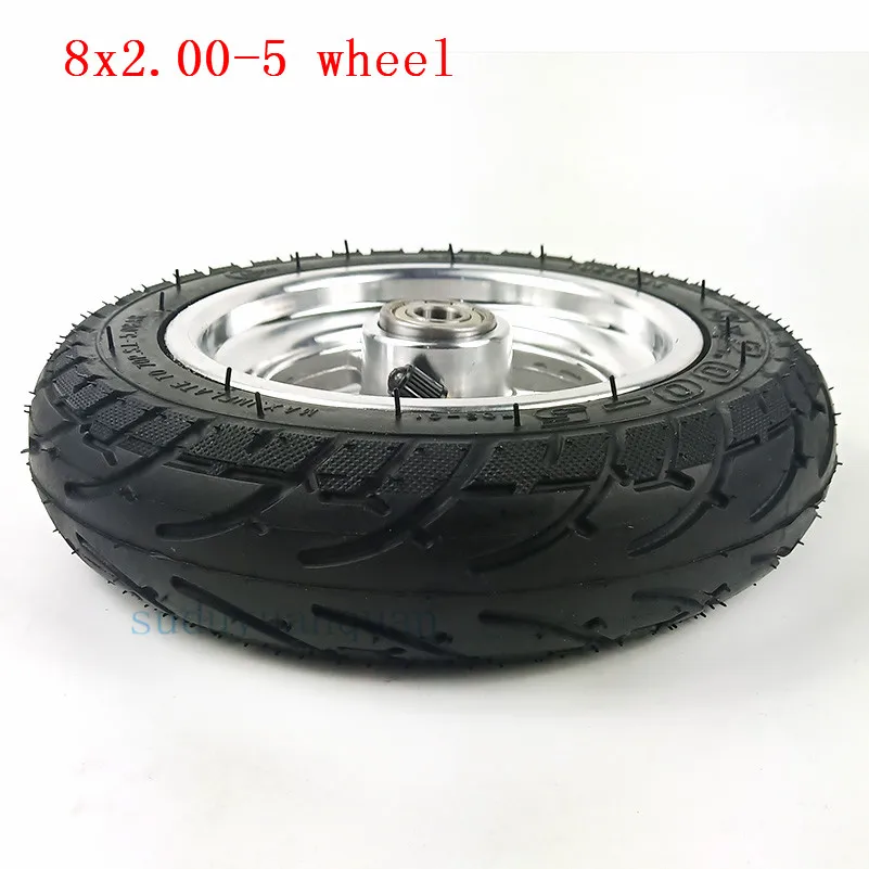 Modified Rear inflatable wheel for Modified KUGOO S1 S2 S3 electric scooter Rear hub and tires 8x2.00-5 tire tubeless wheel