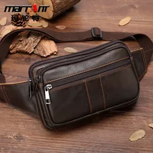 Leather Men's Fanny Pack Head Layer Cowhide Outdoor Single Shoulder Chest Bag Men's Retro Leather Men's Small Bag