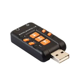 

For PC Computer Press Button Songs Change High Speed Plug And Play 3D Audio Adapter 8.1 Channel USB 2.0 External Sound Card