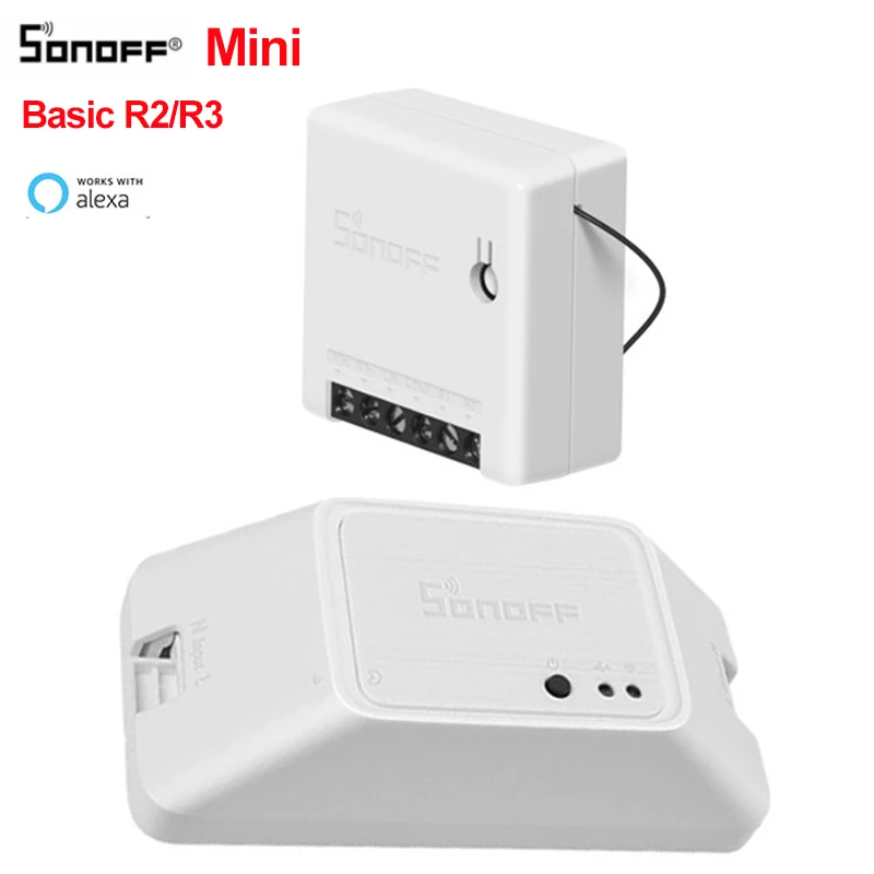

Sonoff Mini Basic R2 R3 Wifi Smart Switch Smart Home Remote Control DIY Timer Wireless Switch Work with Alexa Google Home