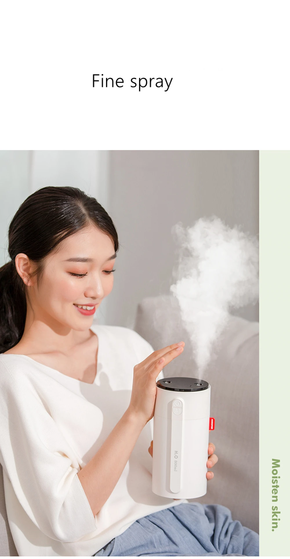800ml Wireless Aromatherapy Diffuser Humidifier 2000mAh Battery Rechargeable Essential Oil Diffuser Air Humidifier For Home Car