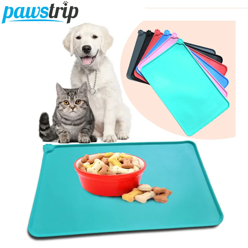 Waterproof Pet Mat For Dog Cat Food Mat Silicone Pet Food Pad Pet Bowl