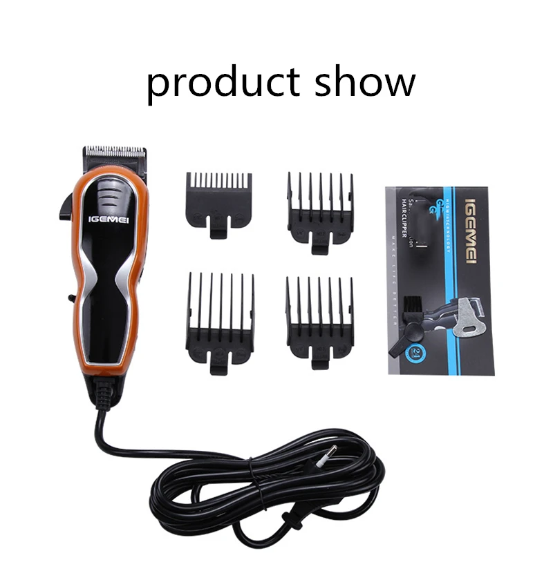 IGEMEI men barber clippers barber clippers with Cord stainless steel blade trimmer for men cortar pelo hombre Haircut Machine