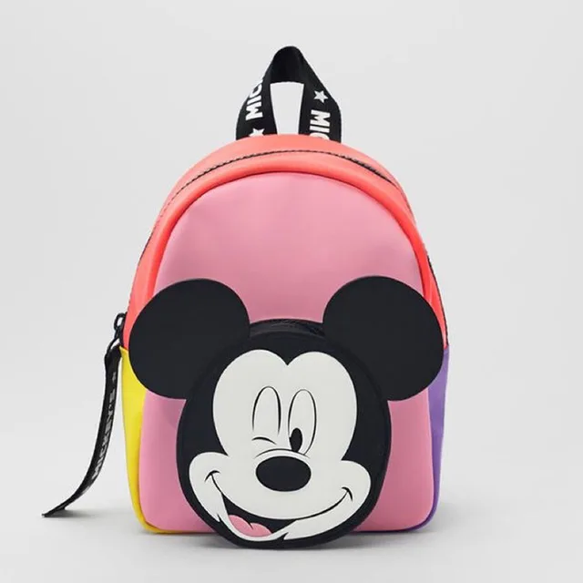 Cute Disney children's bag Mickey Mouse children's Bacpack Autumn Mickey Minnie Mouse pattern backpack Kids Christmas Gifts