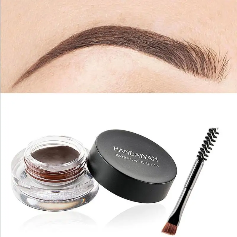 12 colors Professional Eyebrow Tint Makeup Waterproof Eyebrow Pomade Gel Enhancer Cosmetic Eye Makeup Eye Brow Cream with Brush