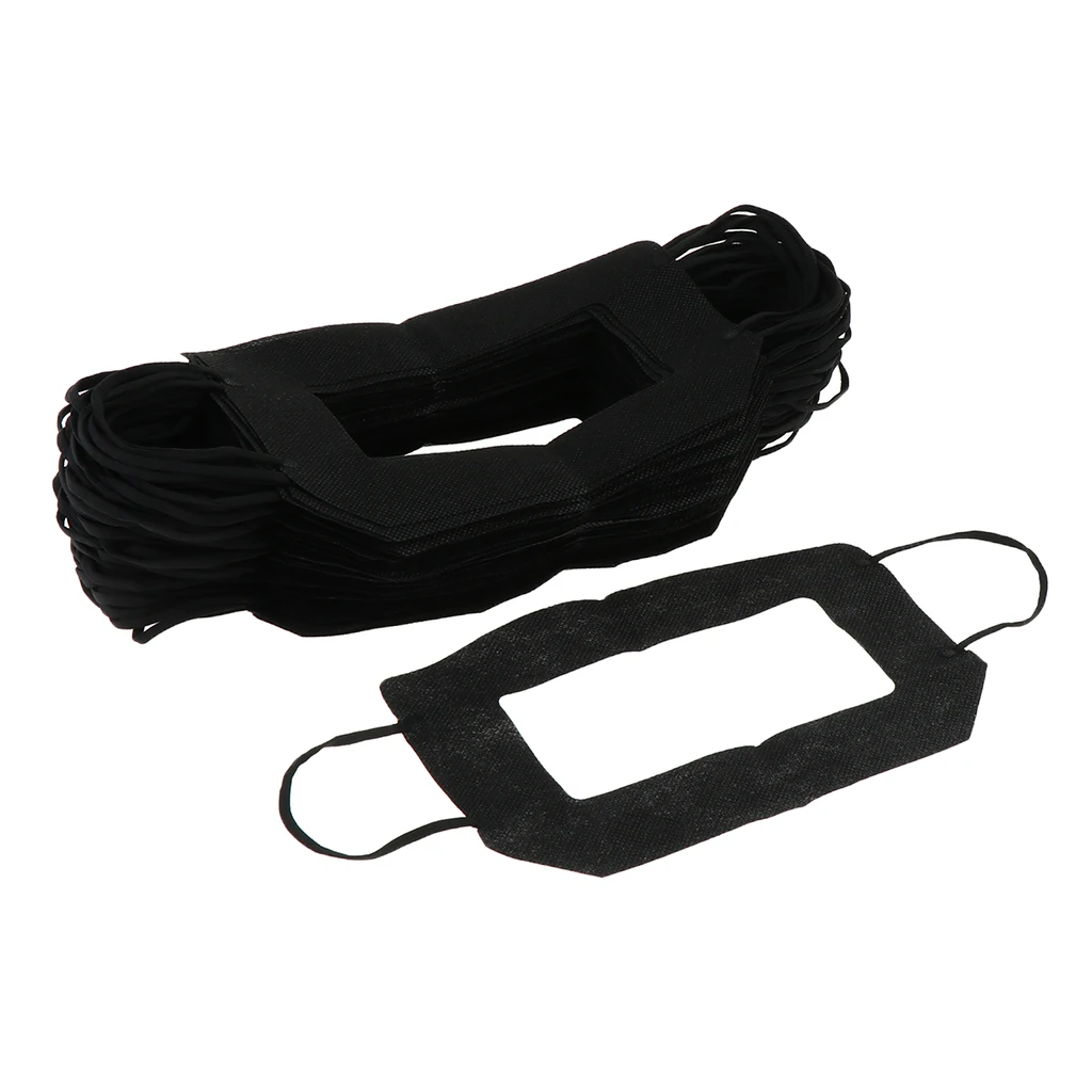 

Disposable Face Eye Mask Cover -100 Pieces - Black Sanitary VR Eye Mask Compatible with HTC Vive/PS VR/Gear VR/Oculus Rift