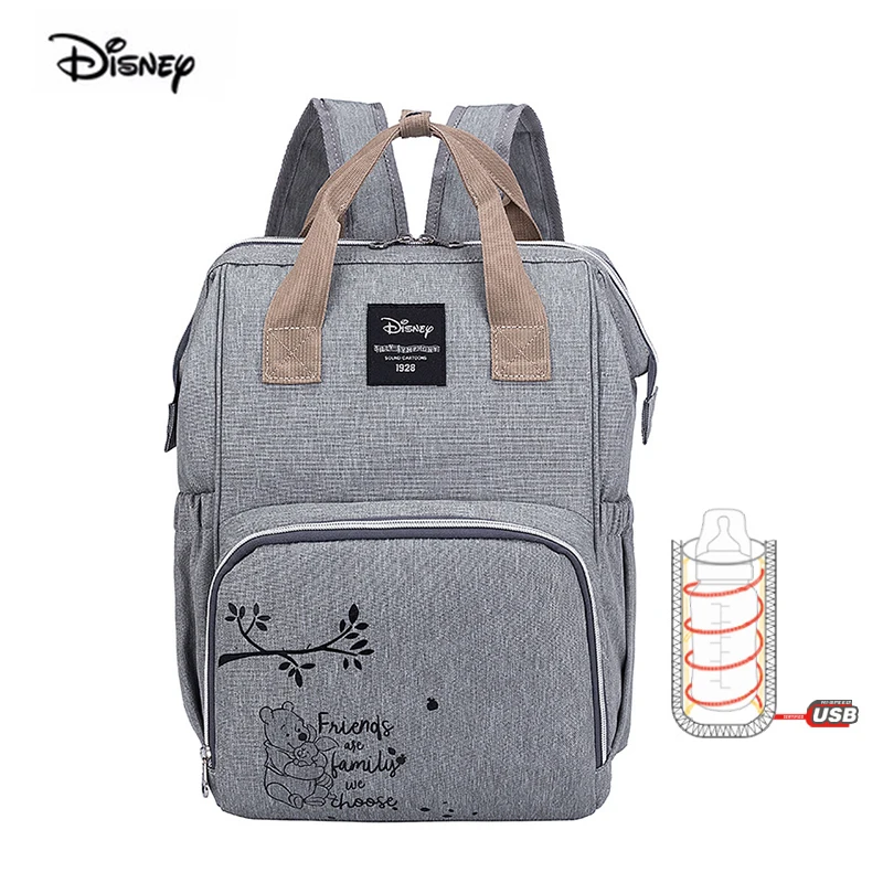 Disney Микки Минни мультфильм мумия мешок Многофункциональный подгузник ребенка USB бутылка изоляции сумки для беременных большой емкости пеленки мешок - Цвет: 2