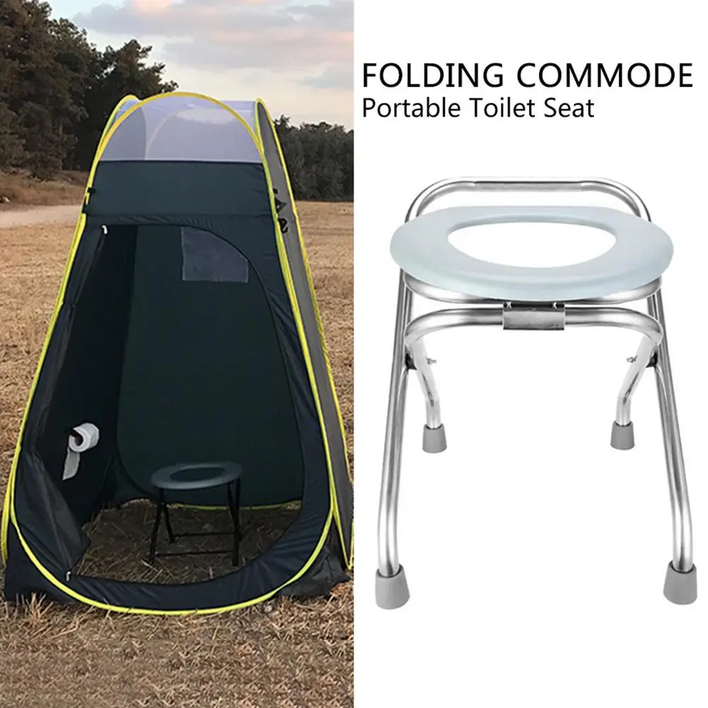 Folding Commode Portable Toilet Seat Portable Potty Chair Comfy