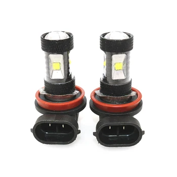 

2Pcs/set Universal H8 H9 H11 6000K White 100W High Power LED Fog Light Driving Bulb