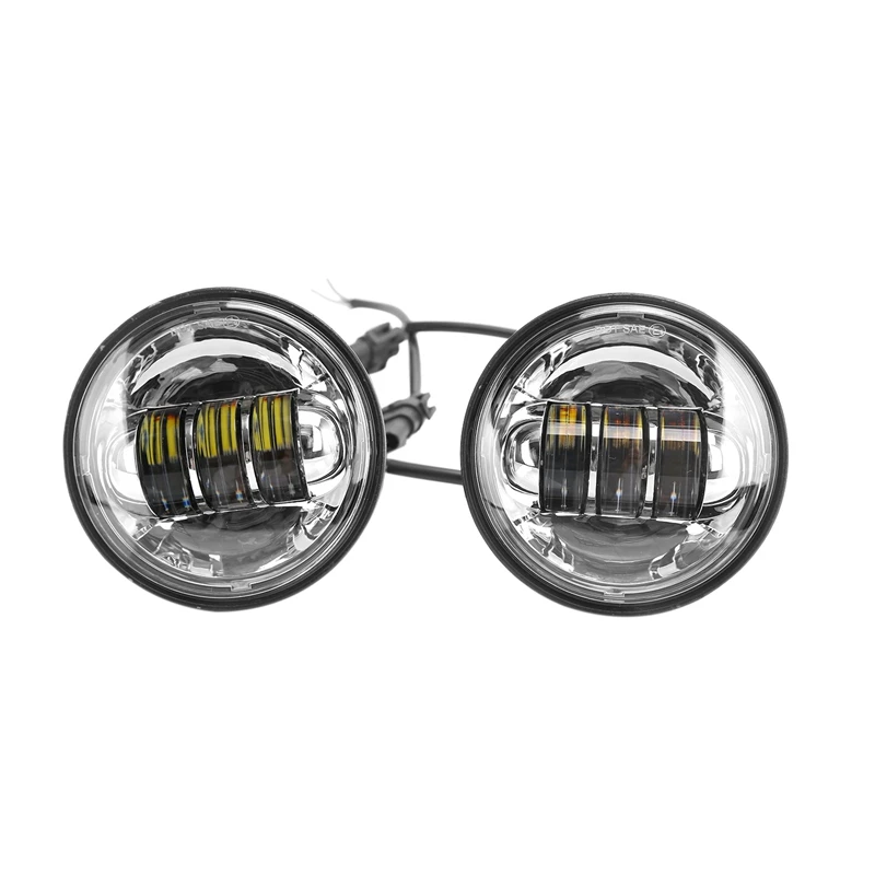 4.5 Inch 4-1/2 Led Fog Light Passing Projector- Spot Lamp for Motorcycles Compatible Harley-Davidson Round Sp | Автомобили и
