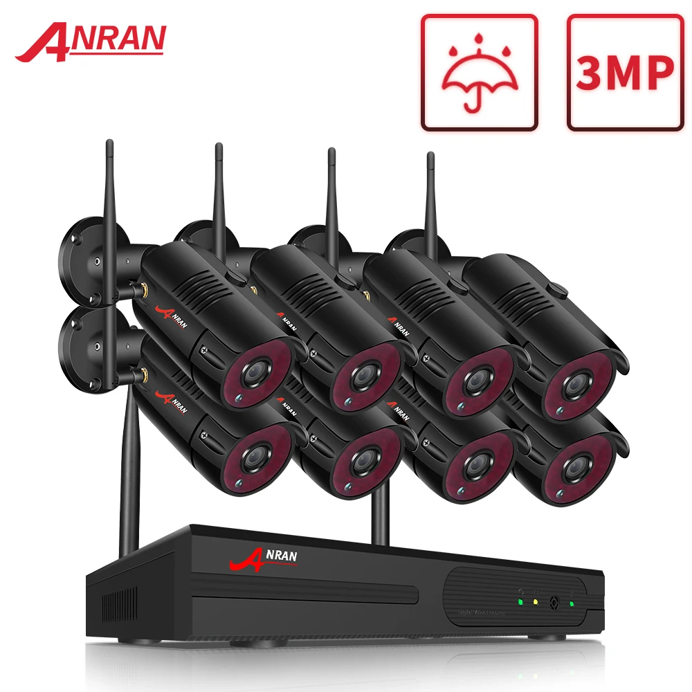 Камера видеонаблюдения ANRAN HD IP 1080P водонепроницаемая система ночного видения 8
