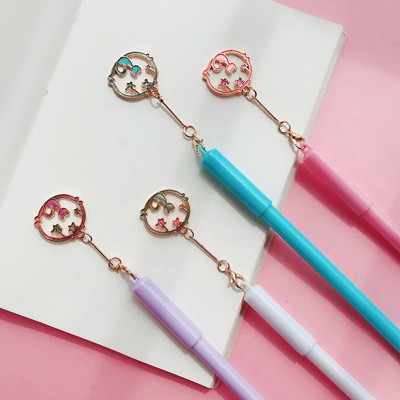 

1Pc 0.5mm Creative Pendant Gel Pens Cute Cat Pen Kawaii Black Pens For Kids Girls Gifts School Office Supplies Stationery