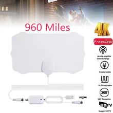960 Миля Диапазон цифровой ТВ антенна с усилителем 1080P HD tv 4K для помещений PUO88