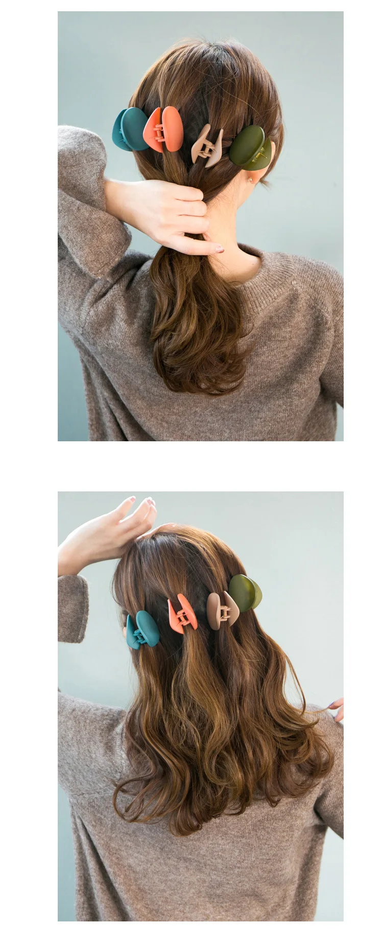 120 шт/Партия DIY мульти акриловые неравномерные заколки для волос Круглый треугольник 2 стиля Когти для волос Инструменты для укладки аксессуары HA720