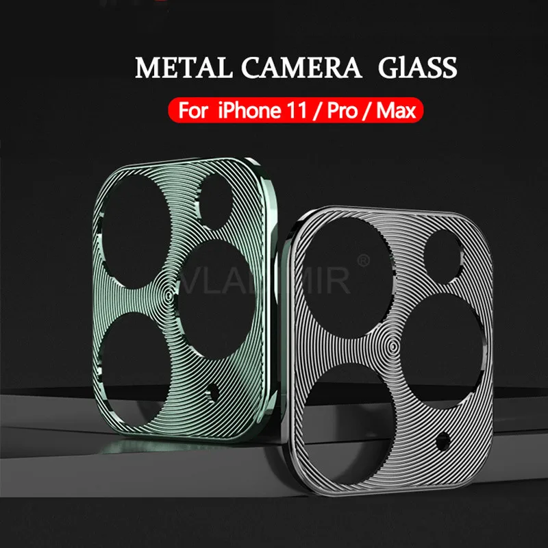 Для iPhone 11 Pro Max задняя камера чехол с металлическим кольцом 360 Полное покрытие Задняя камера объектив Защита экрана для iPhone11 защитное кольцо