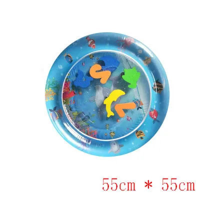 Inflatable Infant Patted Pad Foldable Baby Water Play Mat PVC Kids Tummy Time Playmats Funny Children Water Game Cushion Care - Цвет: 55x55cm 02