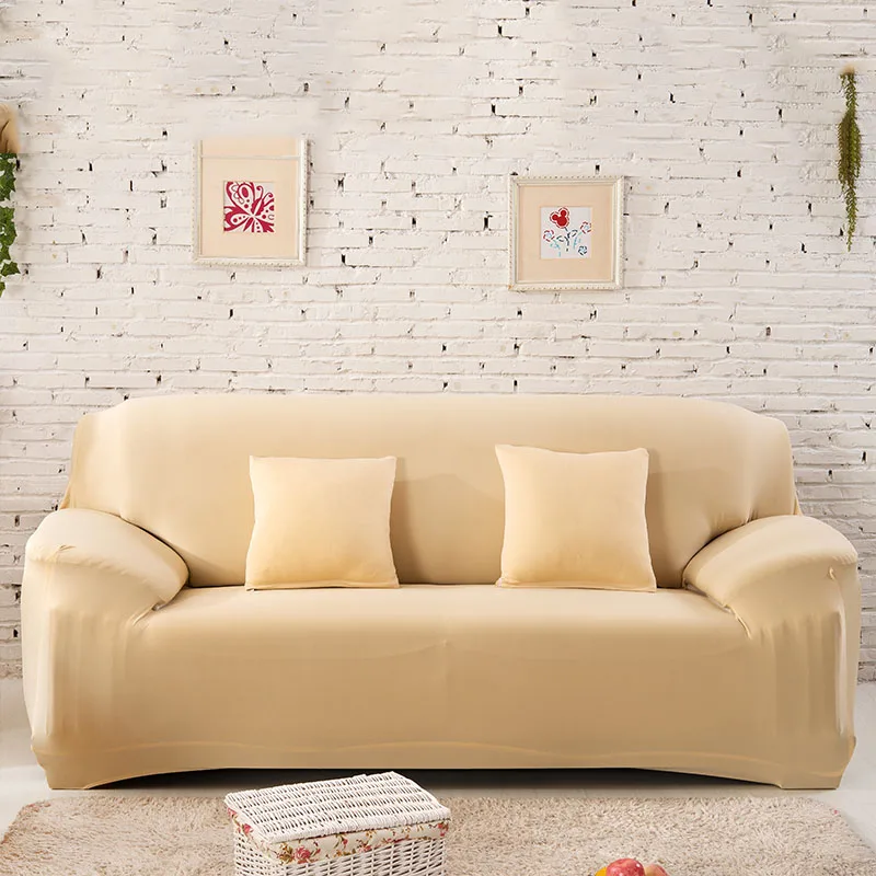 beige Высокое качество чехол для дивана для Гостиная Современные Плотные эластичные Цвет секционный угловой диван Чехол 1/2/3/4 местный - Цвет: beige