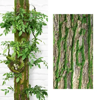 

Simulation Realistic Practical Convenient Multifunctional Artificial Plant Tree Bark Balcony Garden Furniture Office Ornament