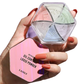 

6-in-1 Makeup Transparent Setting Face Powder Ultra-Light Perfecting Finishing Loose Powder Maquiagem With Cosmetic Puff