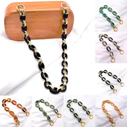 High-grade Acrylic Mixed Gold Circle Detachable Parts Replacement Resin Luxury Chain Bag Decoration Shoulder Handle Straps