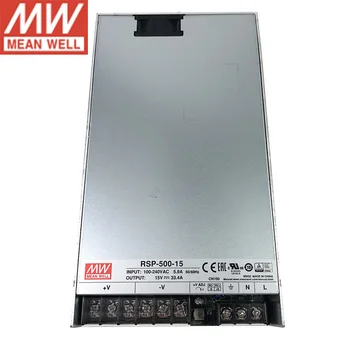 

MEAN WELL RSP-500-15 Switching Power Supply 110V/220V AC to 15V DC 33.4A 500W Meanwell Transformer PFC LED display power supply
