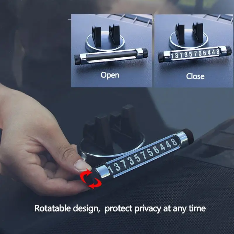 Car Parking Card Luminous Numbers Car Phone Holders
