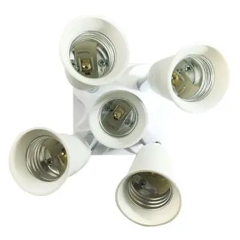 

Universal Conversion 4 in 1 Light Socket Splitter Multi-bulb Adapter Converter 449C