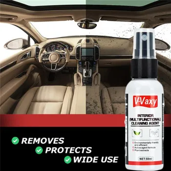 

V-Vaxy 50ml NEW Multi-functional Car Interior Agent Universal Auto Car Leather fabric Cleaning Agent reflash aging plastic #3O25