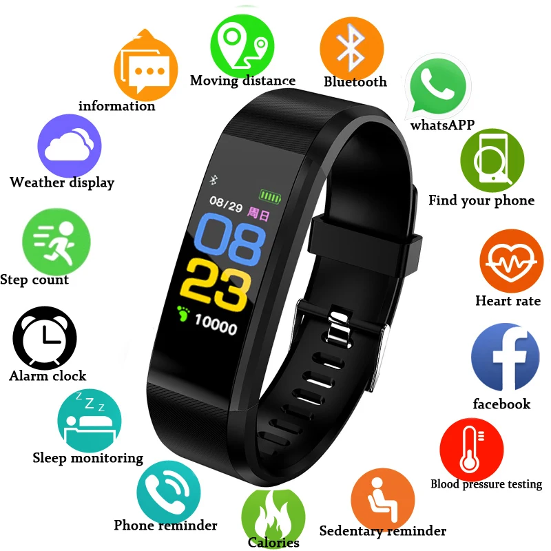 115 Plus Smart Bracelet Sports Pedometer Watch Fitness Step AliExpress