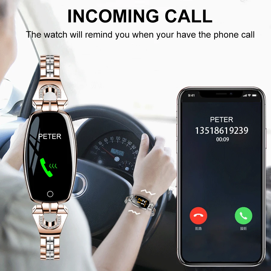 H8 PK IWO8 9 Модные Смарт-часы для женщин водонепроницаемые HeartRate мониторинг Bluetooth для Android IOS фитнес-трек Bcelet Smartwatch
