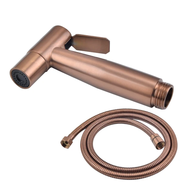Handheld Bidet Spray Shower Set Toilet Sprayer Douche kit Bidet Faucet,Brushed Nickel,Rose gold Brushed gol 304 Stainless Steel Rose gold 3