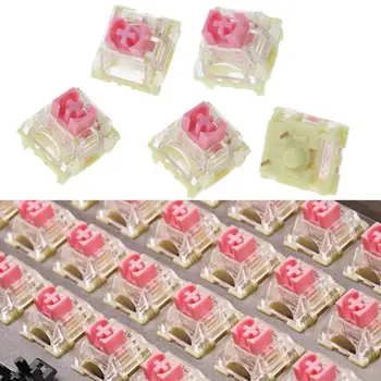

5pcs TTC Pink Mechanical keyboard Switch Pink Gold Contact Switch 3pin 100 Million Lives For Cherry Gateron MX Switch keyboard