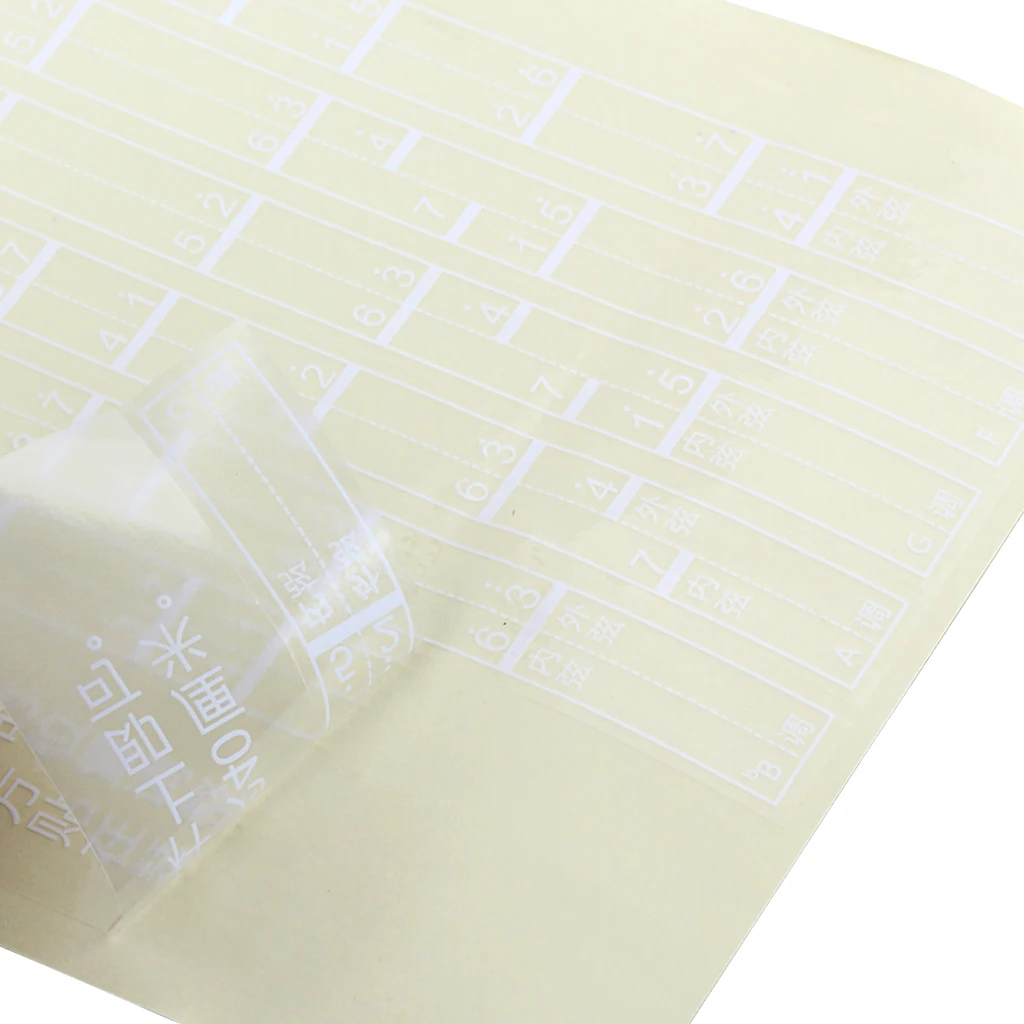Note Position Chart Sticker Protectors Decal Sticker for Erhu Players