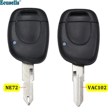 1 botão inteligente remoto chave caso escudo fob para renault clio ii símbolo kangoo ne72 ou va2 sem corte lâmina