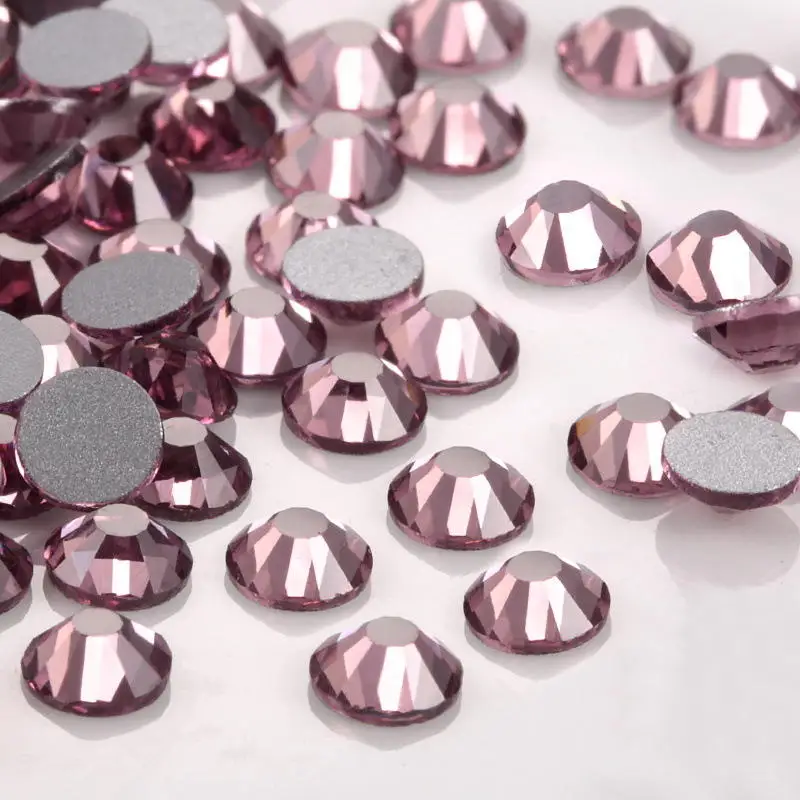 Розовый многоцветный Кристалл Стекло для дизайна ногтей Стразы бриллианты